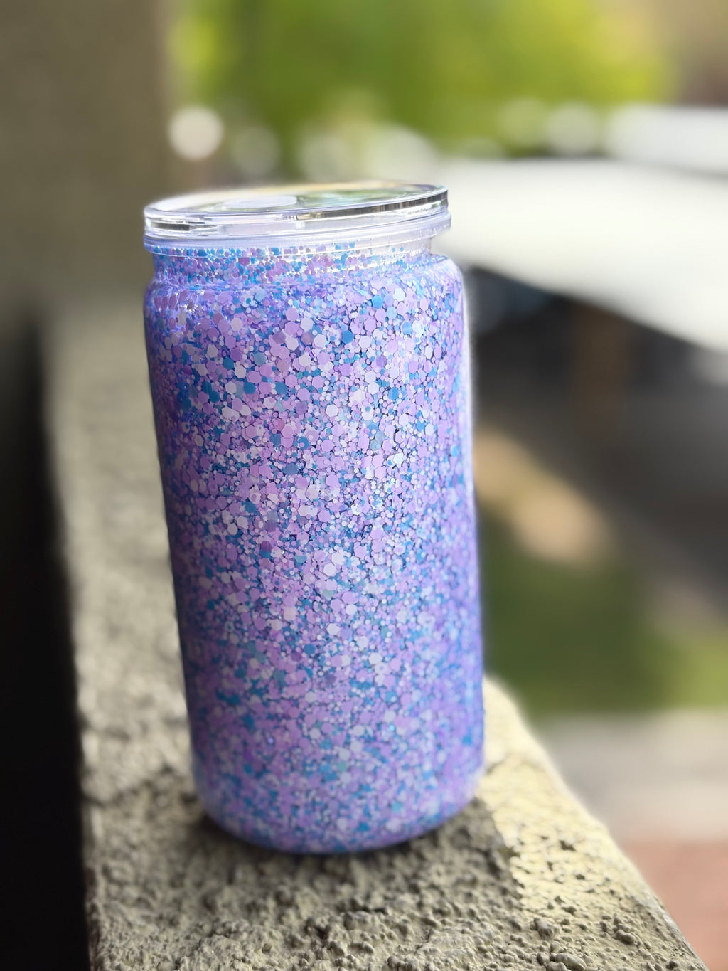 Frozen pre-made glitter 16oz cup
