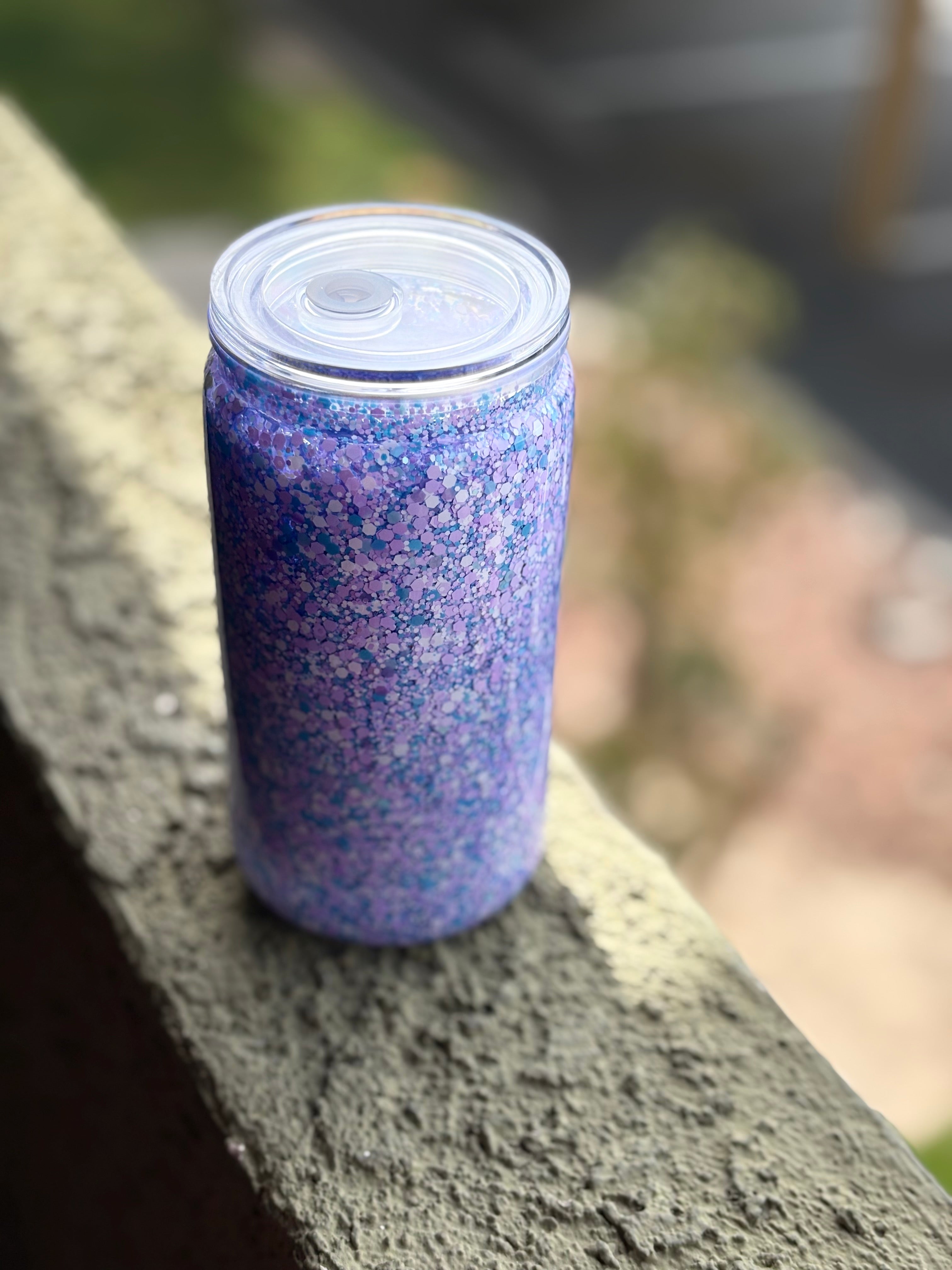 Frozen pre-made glitter 16oz cup