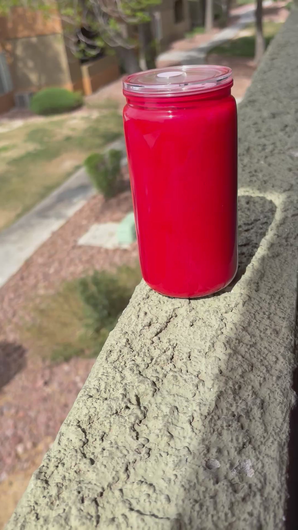 Red Mica 16oz pre-made cup