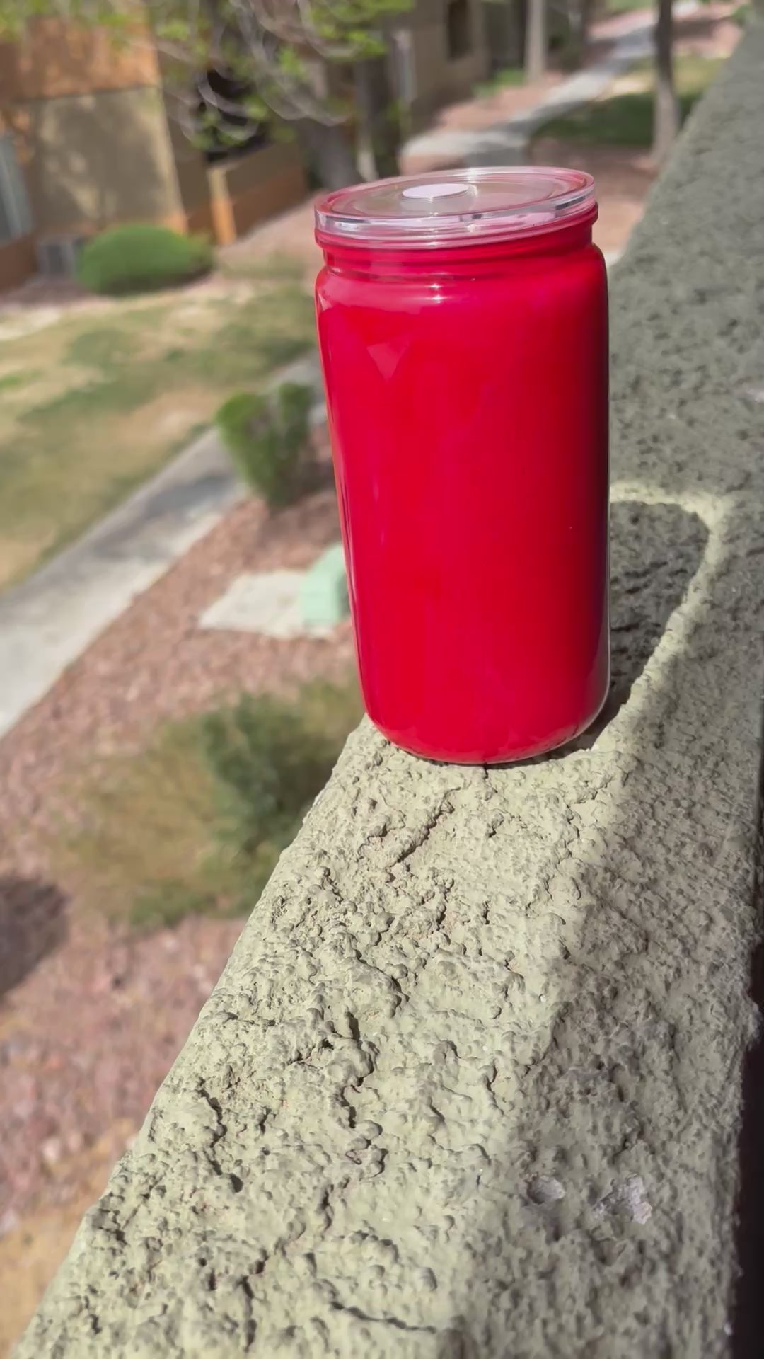 Red Mica 16oz pre-made cup